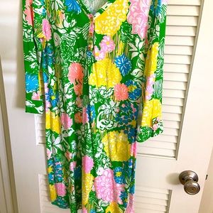 Lilly Pulitzer Pima, cotton dress, three-quarter sleeve, print size medium